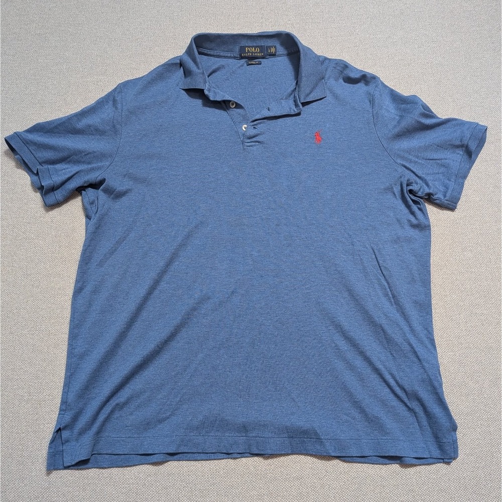 Polo Ralph Lauren Men's L Blue Classic Fit Short Sleeve Polo Shirt Pony